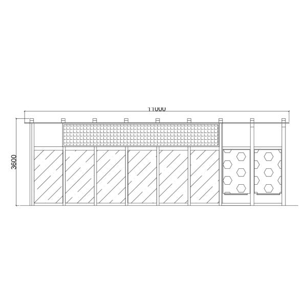Public Aluminum WiFi 2m2 Prefabricated Bus Shelters