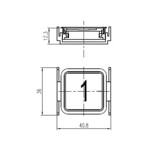 Square DC24V/12V stainless steel elevator button with Braille