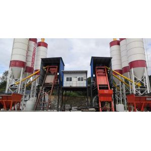 HZS75 Ready Mixed Concrete Batching Plant Large Capacity For Construction