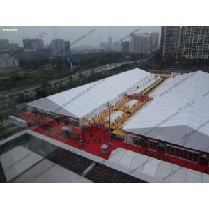 PVC Safety Outdoor Exhibition Tents 30m 40m Width Expandable Bolts Fixing