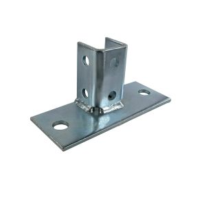 Galvanized Stainless Steel Strut Brackets U Shape Post Base Frameless