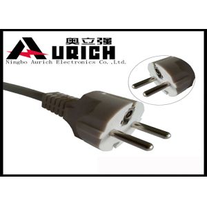 3 Pole 3 Wire European Power Cord For Printer / Electric Kettle / Electric