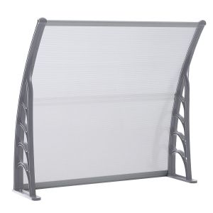 Soundproof PC Door Canopy , Clear Polycarbonate Awning Long Life Span