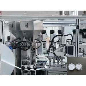 China Desiccant Cap Filling Assembly Machine Accuracy With Servo Motor And PLC Control on sale