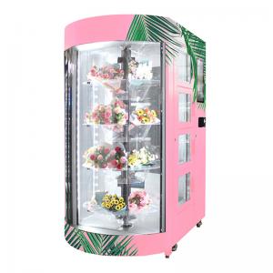 China 22 Inch Fresh Flower Vending Machine Transparent Shelf Self Service Kiosk on sale