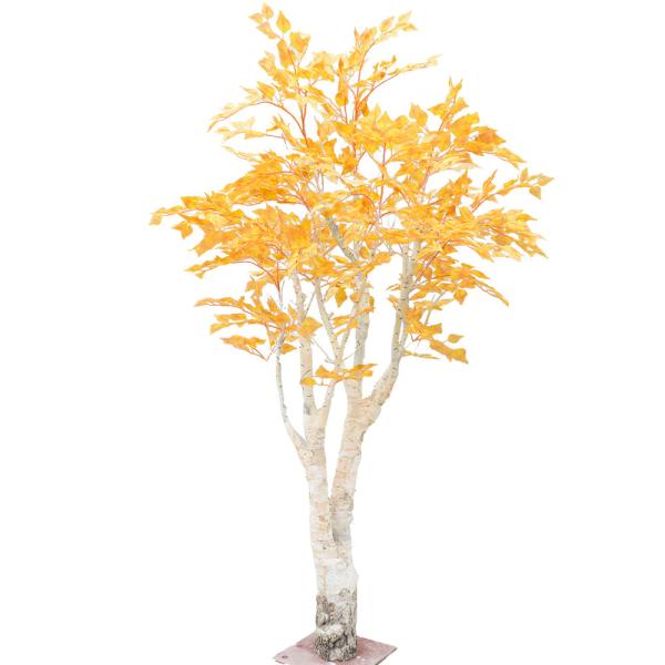 20m Artificial Foliage Tree Birch Autumn Vibe Romance No Pest No Light Floor