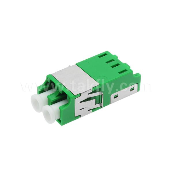 Quality LC Duplex Dust Proof Adapter V2 HD of Green Without Flange wholesale