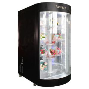 360 Rotation Flower Vending Machine With Transparent Shelf Refrigerated