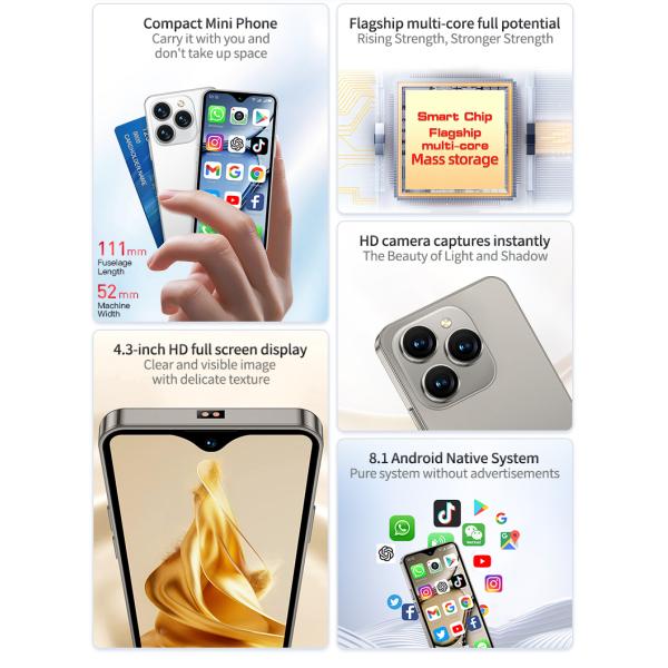 4G Smartphone Android 8.1 Dual SIM Dual 2750mAh Multi-color optional XS18 Pro Max