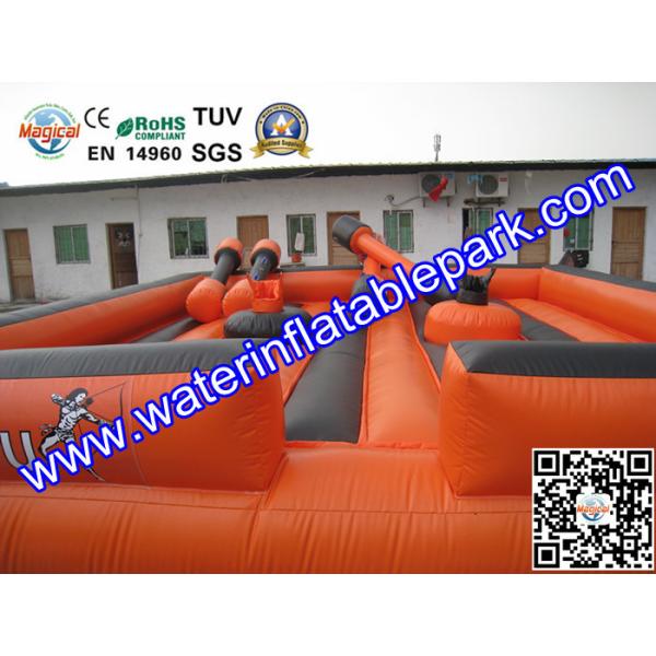 Quality Orange Square Inflatable Gladiator Joust / Durable Inflatable Jousting Arena wholesale