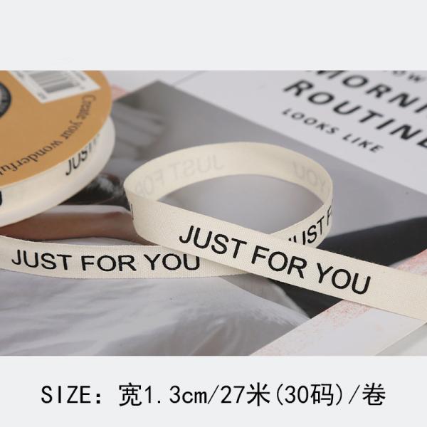 13mm Printed Cotton Ribbon DIY Craft Packing Ribbon For Gift