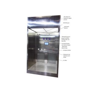 SUS304 Negative Pressure Laminar Flow Dispensing Booth / Raw Material Sampling