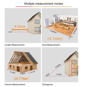 40m Mini Handheld USB Rechargeable Laser Distance Meter High Precision Infrared