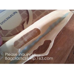 China zipper handle plastic bag,nespresso bag, espresso bag, coffer pack bag, glue seal zip lock bag,moisture proof bag,pack on sale