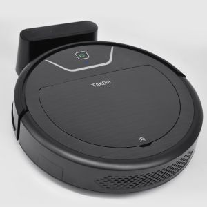 Black Robotic Smart Automatic Vacuum Cleaner With 2000PA Strong Suction