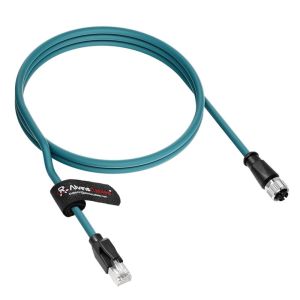 Alvin's Cables M12 X-Code 8 Pin Female to RJ45 Ethernet Cable Cat6a High-Flex