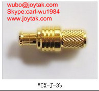 Cheap High quality gold plated MCX plug streight crimp coaxial connector 50ohm MCX-J-3B for sale