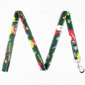 Christmas Style Dog Collars And Leashes Soft Comfortable With Exquisite Fastener