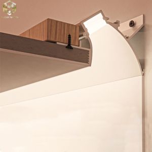 Embedded Corner Profile Light Aluminum Strip Light Channels for Drywall Lighting