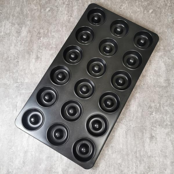 18 Cavity Doughnut Mould Tray Al Steel Material Chemical Stable