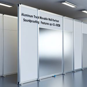 Aluminum Track and Soundproofing Up To 43-50dB Moveable Wall Partition for Needs