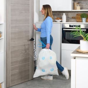 HDPE/LDPE 13 Gallon Biodegradable Garbage Bag on Roll in Beige Color with LLDPE