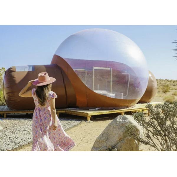 2-3 Minutes Deflation Time Inflatable Bubble Tent White Transparent Color For