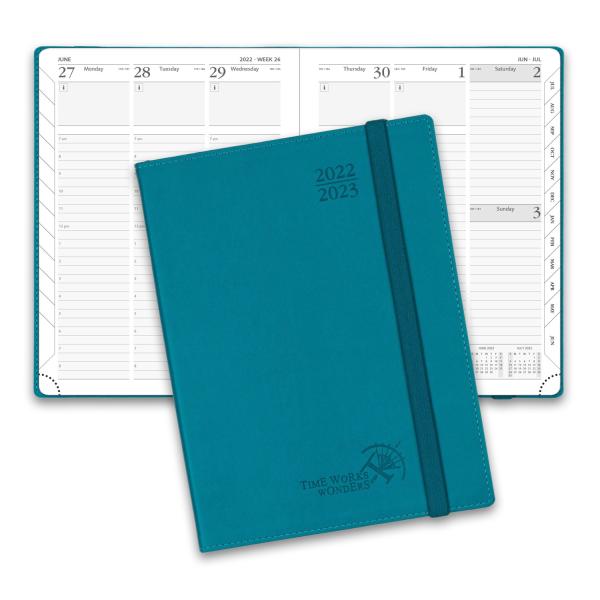 Quality Custom Planner Medium Pacific Green Monthly and Weekly Planner With Hourly Schedule wholesale