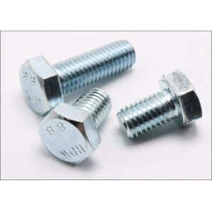 DIN931 Hex Head Screws Grade 8.8 ISO9001 Approved With Zinc Plated
