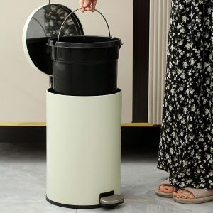Wholesale Stainless Steel Foot Pedal Trash Can Stay Open Treadle Step-On Garbage