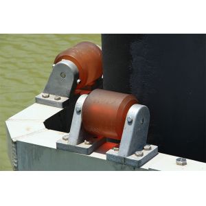 Pipe Floating Dock Pile Guide Wheel Fixing Installation Anti Corrosion Pile Cap