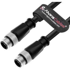 China Alvin's Cables M12 A-Code 3 Pin Male to 3 Pin Male Sensor Actuator Cable for Industrial Sensors, Actuators, I/O Modules, High Flex 1m| 3.3ft on sale