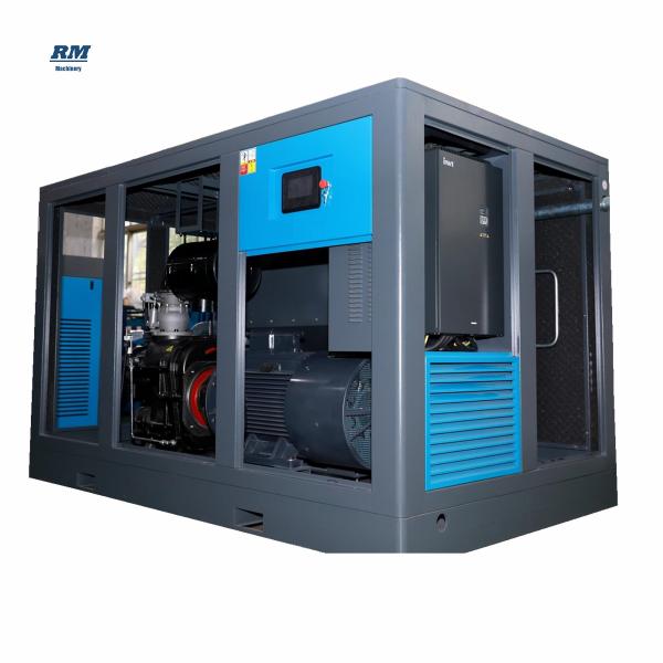 Quality 75kw 7 Bar Energy Saving Two Stage Screw Air Compressor Two stage screw airend with big air flow AC motor screw air comp wholesale