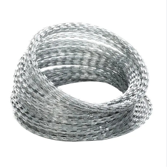 China Anping Factory Price GI Razor Wire Barrier Concertina Barbed Wire Rolls