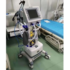 Surgery Room Medical Ventilator Machine With Air Compressor Respiratory Support
