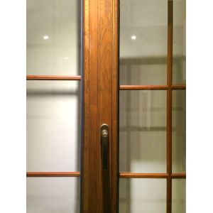 KDSBuilding Solid Teak Double Glass Horizontal Folding Garage Paint Colors Wood