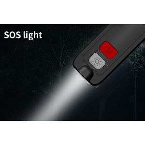 135mAh Lithium Battery Personal Alarm Keychain ABS With LED Flashlight