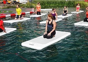 Quality Durable Fodable Aqua Yoga Mat For Open Sea Grey Color 1m - 30m Length wholesale