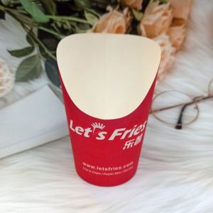 China 16oz French Fries Holder Cup Disposable For Take Out Baking Cakes Egg Waffle on sale