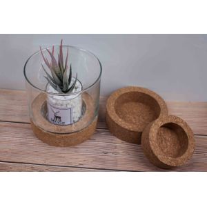 Yuelin 1.9*1.7*1.2in Glass Bottle Cork Base Micro Landscape PROP65