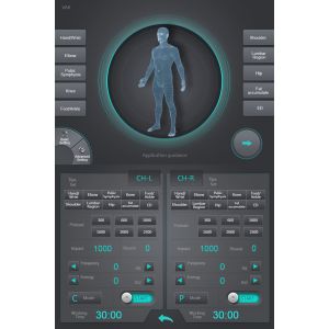 Blue White Low Intensity Double Chanel 14Pcs Extracorporeal Shockwave Therapy