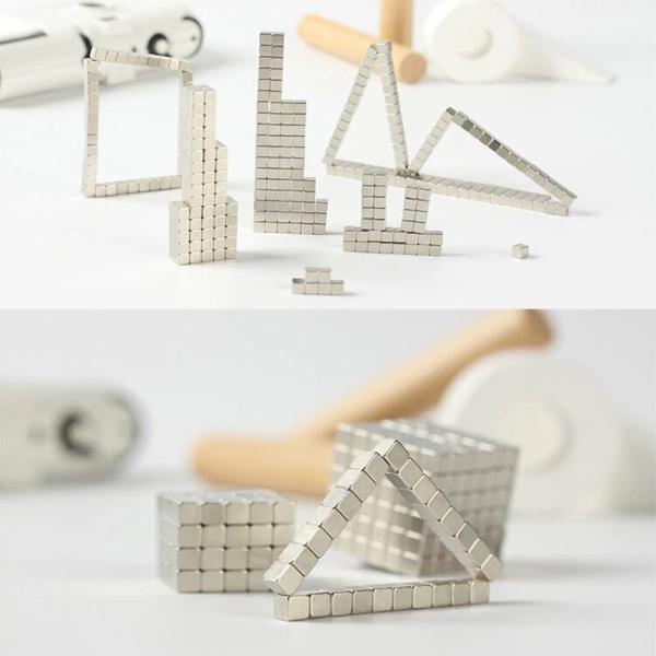Kellin Neodymium Magnetic Ball,DIY Silver Magnetic Cube Toy with 216pcs, for