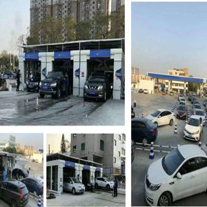 Fully Automatic Tunnel Car Wash Machine High Pressure Car Wash Machine 10 Brushes Rollover Car Wash Systems PLC Control System