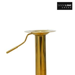 Titanium Gold Color Adjustable Bar Stool Accessories With Pipe Welding