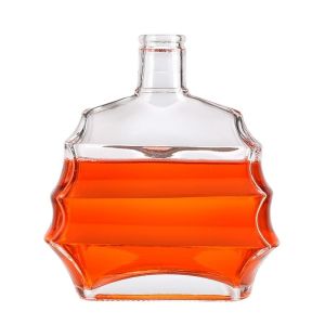 500ml 750ml Clear Liquor Glass Bottle for Brandy XO Whisky Custom Design and