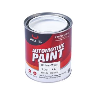 Metallic White 2K Solid Paint Car Body Touch Up Spray Water Resistance Auto