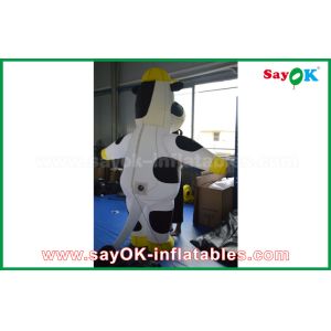 Customized White Yellow Inflatable Model Cows / Bear Shaped For Amusement Park