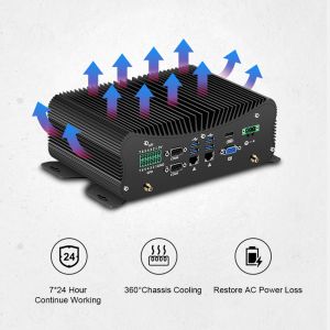 10th Gen Intel Core i7 Industrial Mini PC with 128G mSATA SSD and 8G DDR4 RAM