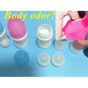 China 50ml 60ml essential oil body odor Underarm Skin Care Plastic HDPE Deodorant Antiperspirant plastic Roll on Bottle on sale