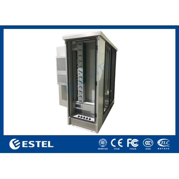 Outdoor Telecom Cabinet Three Compartments And 1500W Air Conditioner with IP55